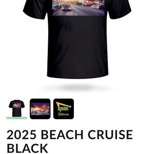 Beach Cruise Black Graphic Tee